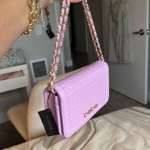 BEBE purple/pink purse with gold detailing